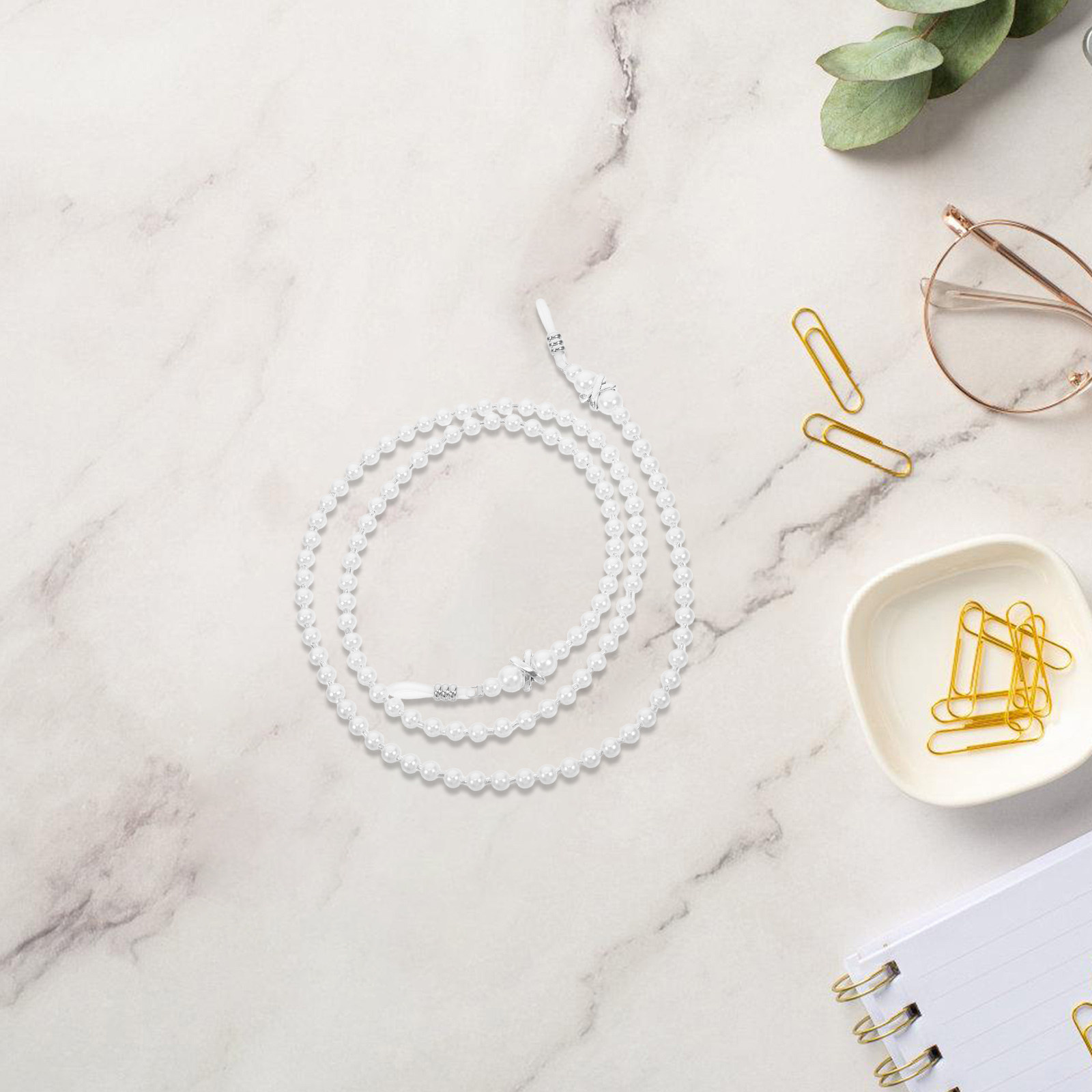 Mask Chain Holder - Pearl Eyeglass Chain Beaded Anti-Slip Eyewear