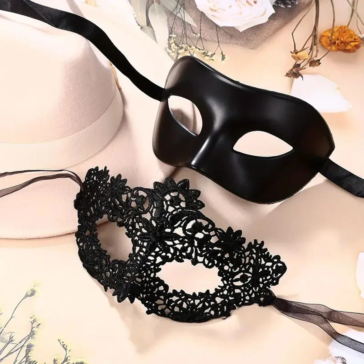 2pcs Elegant Black Lace Masque - Respirator Half Face review and price